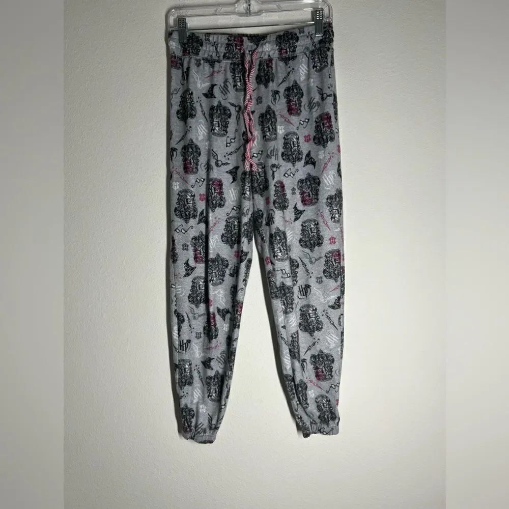 Harry Potter Fleece Pajama Pants Size S Gray
